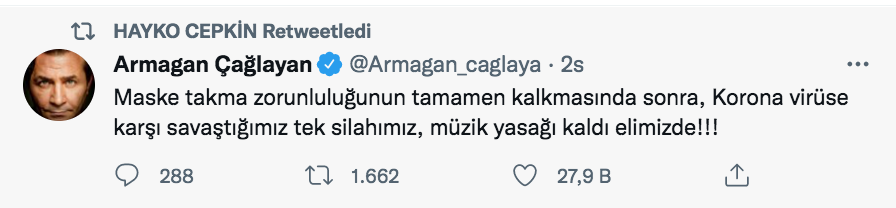 armagan caglayan da maske zorunlulugunun kaldirilmasi ile ilgili dikkat ceken yorum